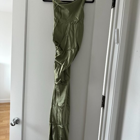 NWT Reformation Casette Silk Sleeveless Maxi Dress Sz 2 Artichoke Cut-out Back - Picture 5 of 8